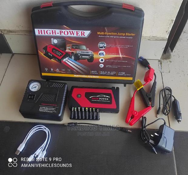 Multi-Function Jump Starter With Air Compressor Pump.