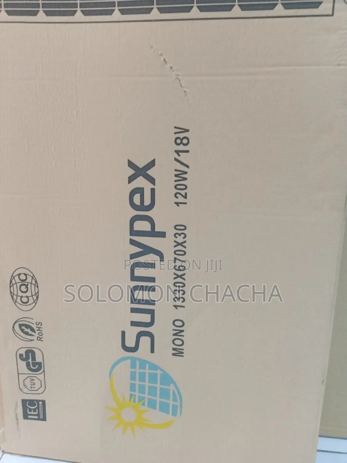 Sunnypex 120w/12v Solarpanel