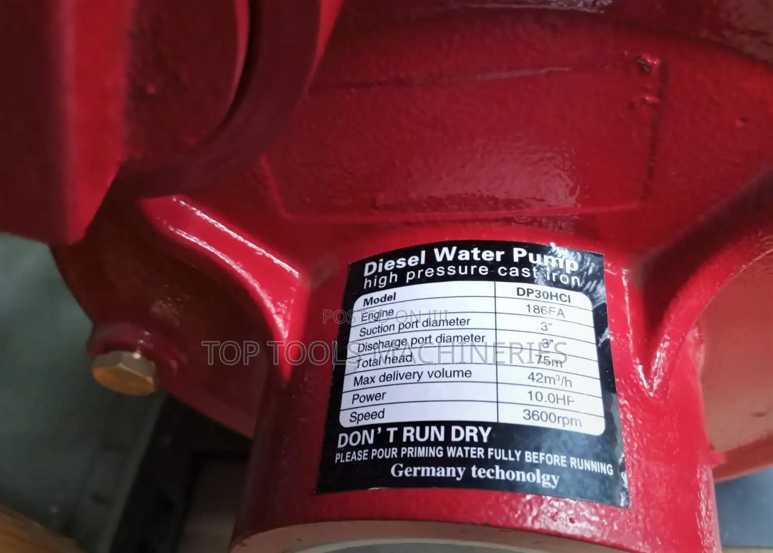 Cigma-uk 3inch DIESEL Water Pump 75M Head