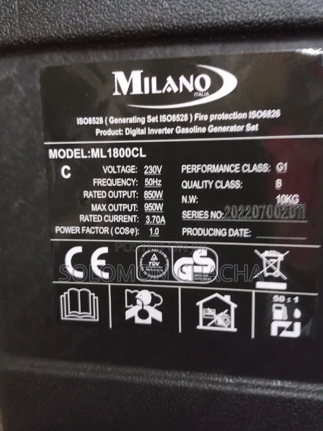 Kato Germany 750W Gasoline Generator