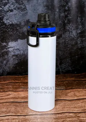Branded Metallic Bottle Blue Ring