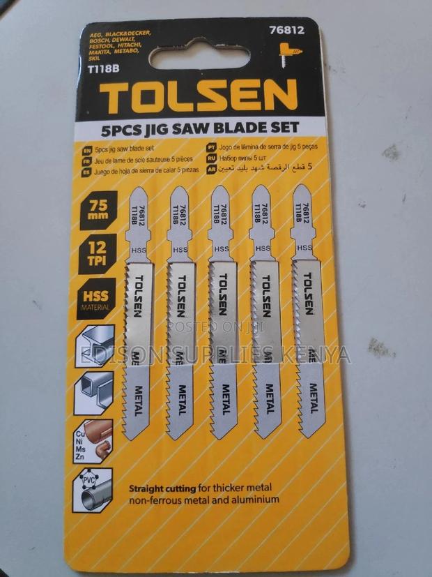 Jig Saw Blades 5pcs Tolsen T118B Metal 76812 Good Quality - main view