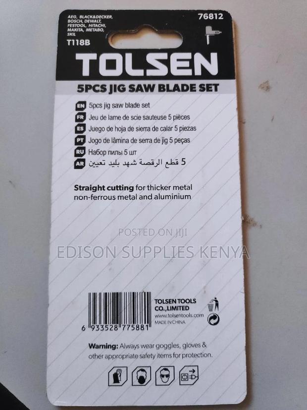 Jig Saw Blades 5pcs Tolsen T118B Metal 76812 Good Quality - thumbnail 2