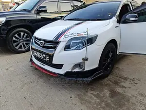 Car Fitted With Universal Carbon Red Fron Lip