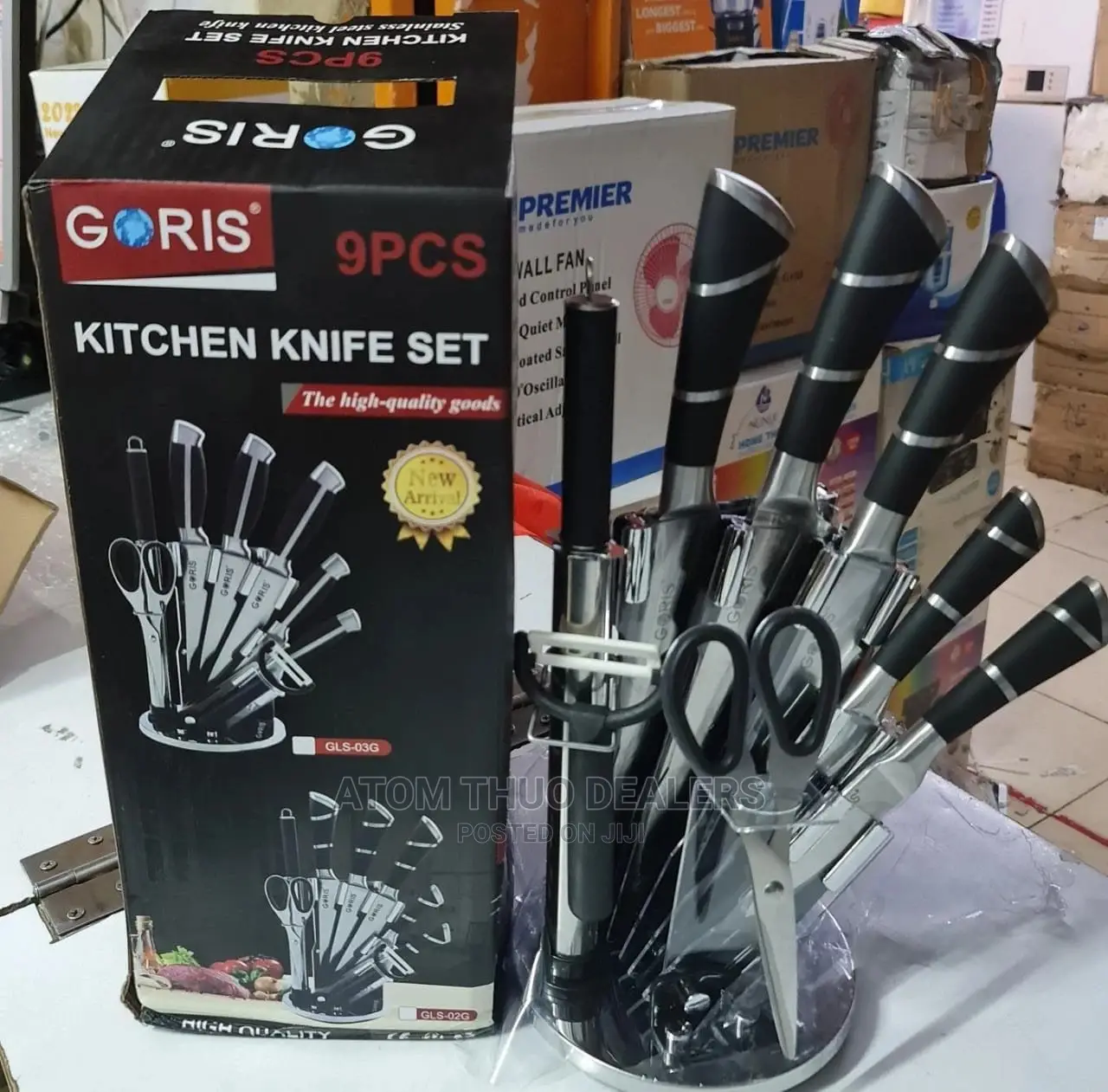Goris 9pcs Knife Set Black