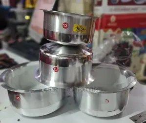 A Set of 4 Aluminium Sufuria 12cm,13cm,14cm , and 15cm
