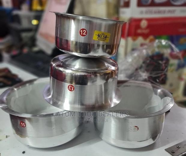 A Set of 4 Aluminium Sufuria 12cm,13cm,14cm , and 15cm