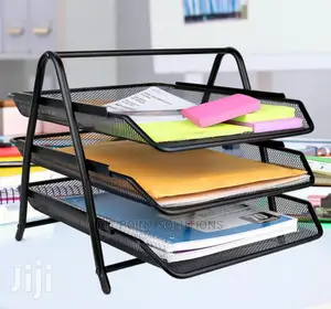 Office Tray 3 Tier Metallic