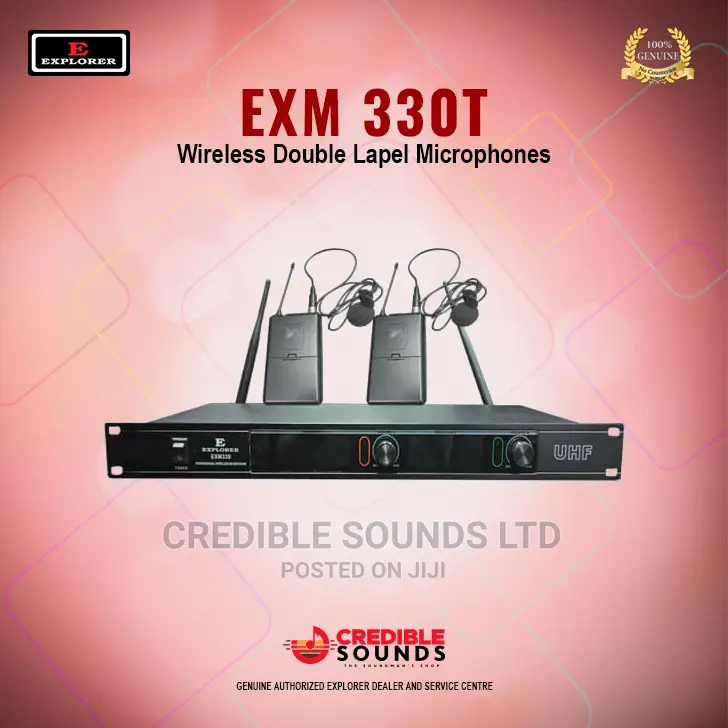 Explorer EXM 330T Wireless Double Lapel Microphones in Nairobi Central