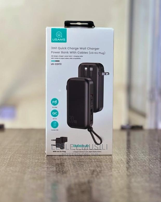 Usams 3IN1 Fast Charging 10,0000mah Power Bank A