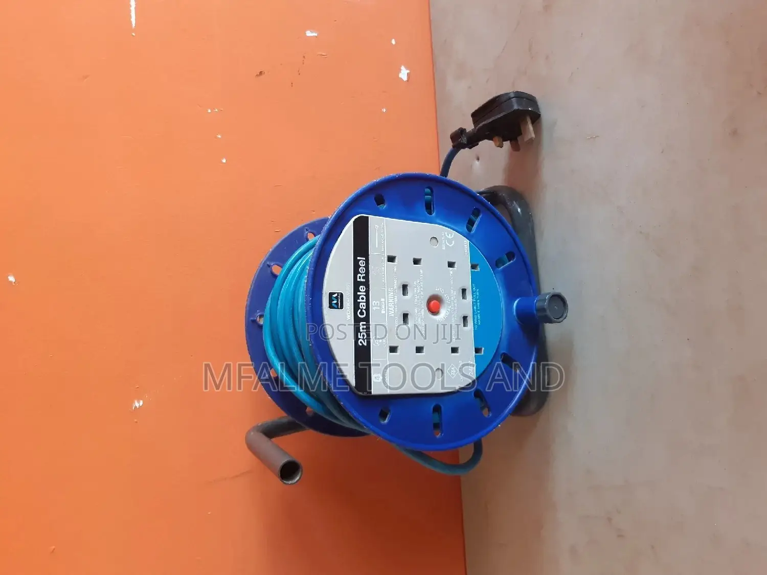 Extension Cable Reel -25m Heavy Duty 4 Sockets Genuine Ex-Uk