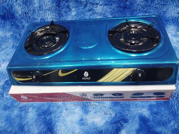 Double Gas Burner Stainless Steel Top