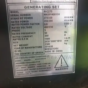 250kva Slightly Used(10hours) Cummins Generator for SALE!!