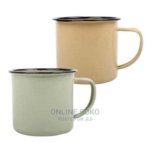 Vintage Retro Home Camping Drinking Enamel Mug Cups - 6 PCS