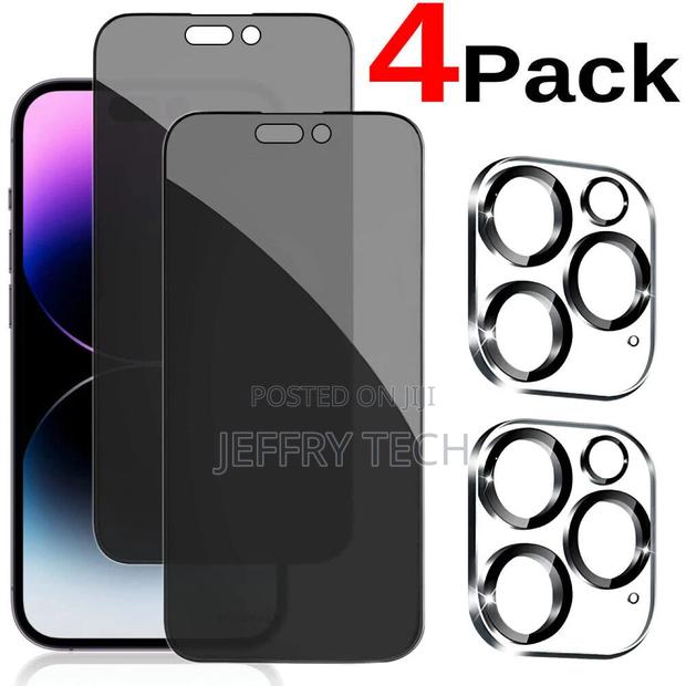 iPhone 14 13 12 11 Pro Max Tempered Glass Privacy Screen Ca - main view
