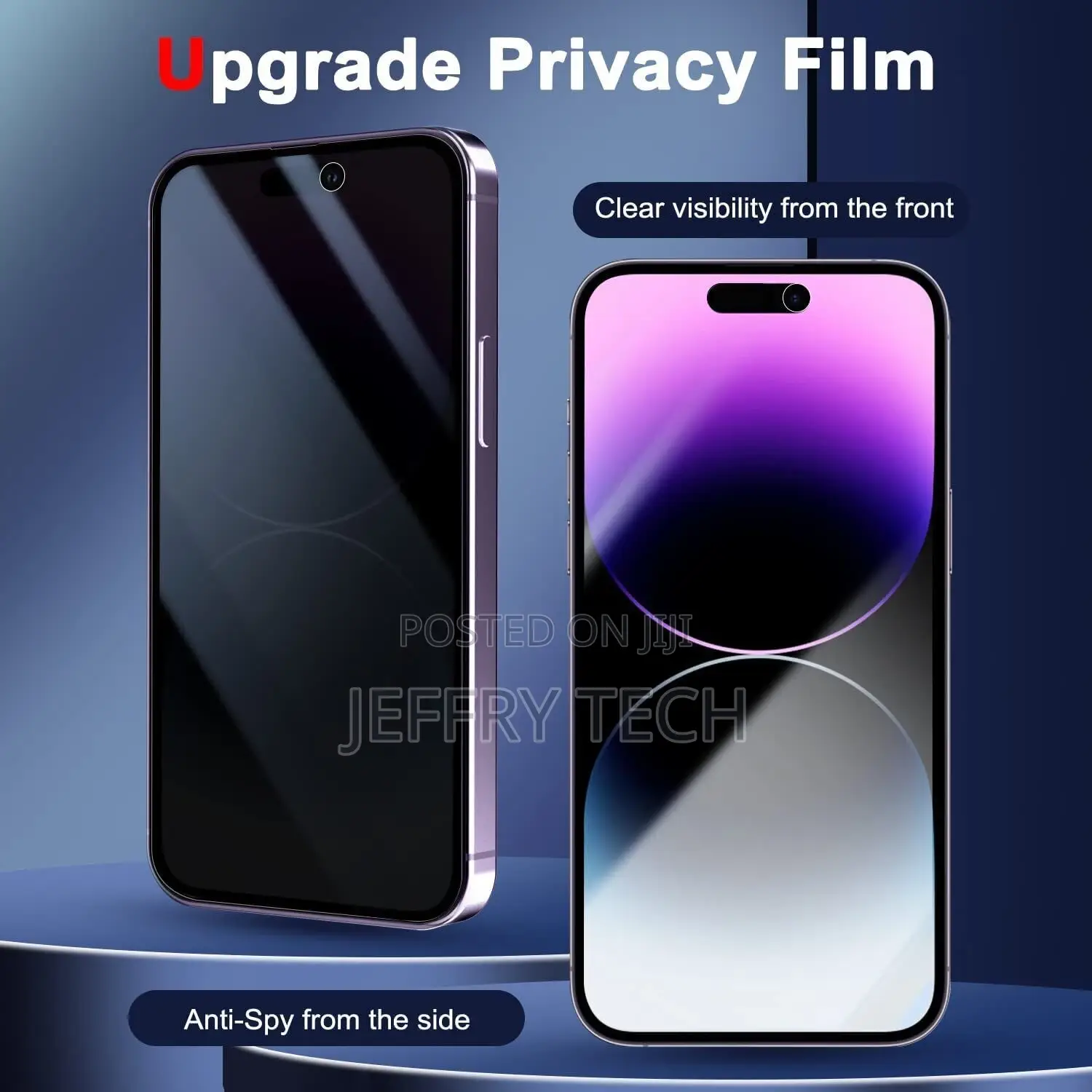 iPhone 14 13 12 11 Pro Max Tempered Glass Privacy Screen Ca