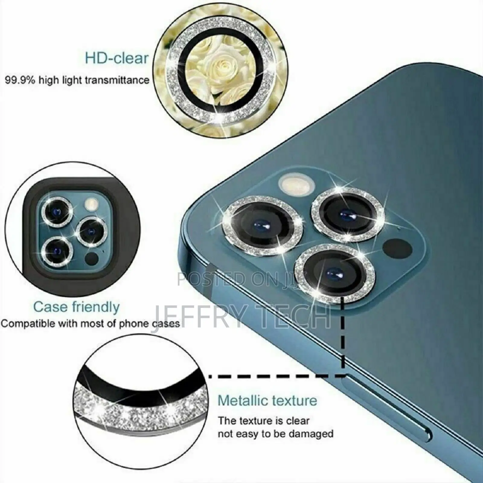 Tempered Glass Camera Protector Lens Cover for iPhone 14 Plu