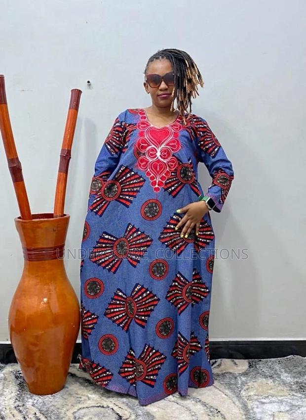 High Quality Cotton African Plus Size Fitting Dresses - thumbnail 3