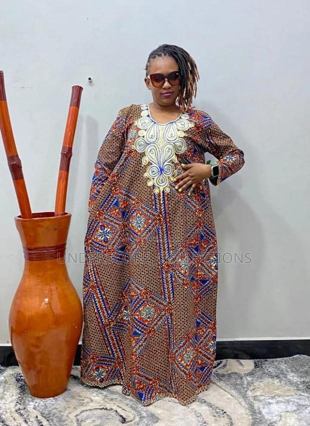 High Quality Cotton African Plus Size Fitting Dresses - thumbnail 5