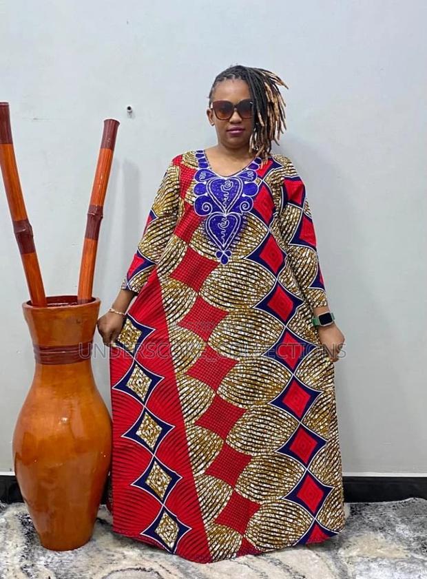 High Quality Cotton African Plus Size Fitting Dresses - thumbnail 2