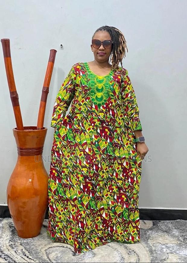High Quality Cotton African Plus Size Fitting Dresses - thumbnail 7