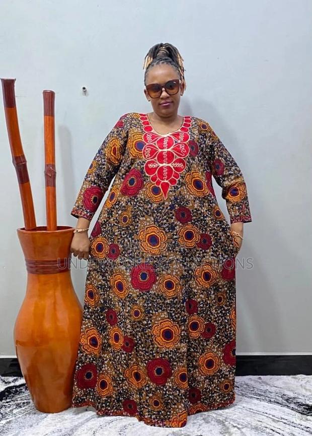 High Quality Cotton African Plus Size Fitting Dresses - thumbnail 9