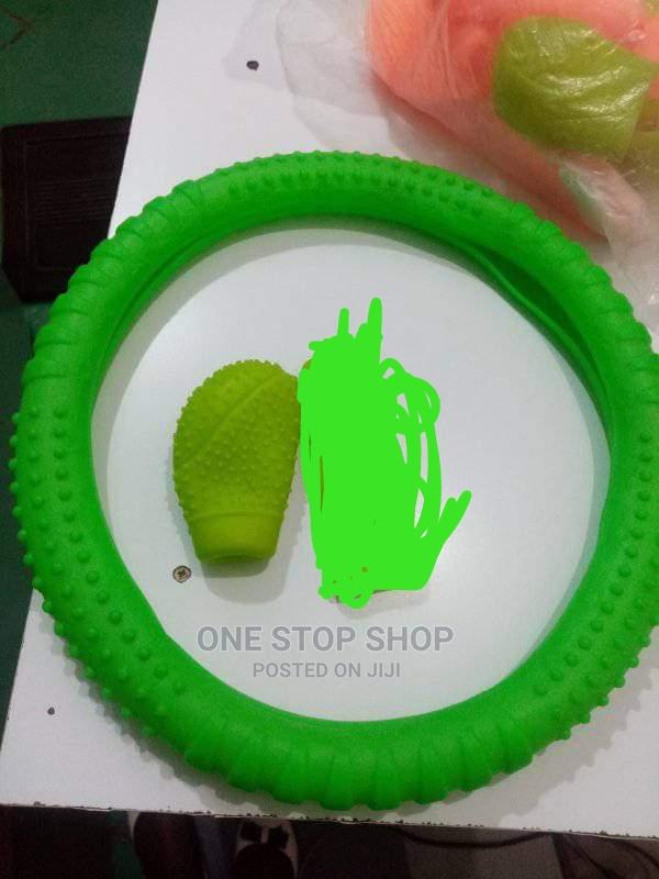 Green Silicone Steering Cover With Knob Cover - main view