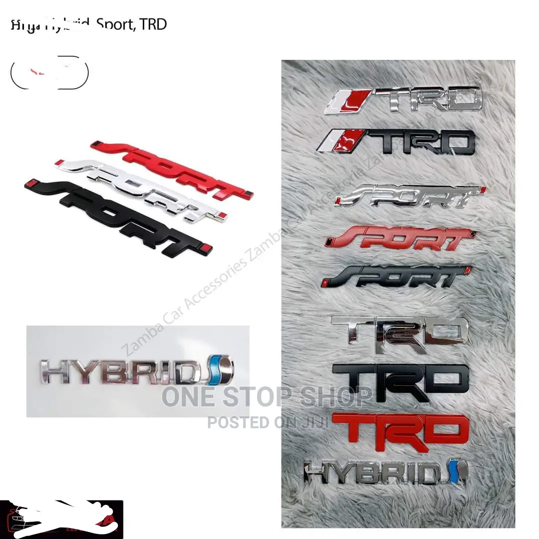 Red and Black SPORT and TRD Badges