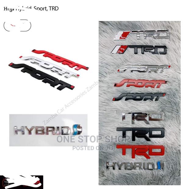 Red and Black SPORT and TRD Badges - main view