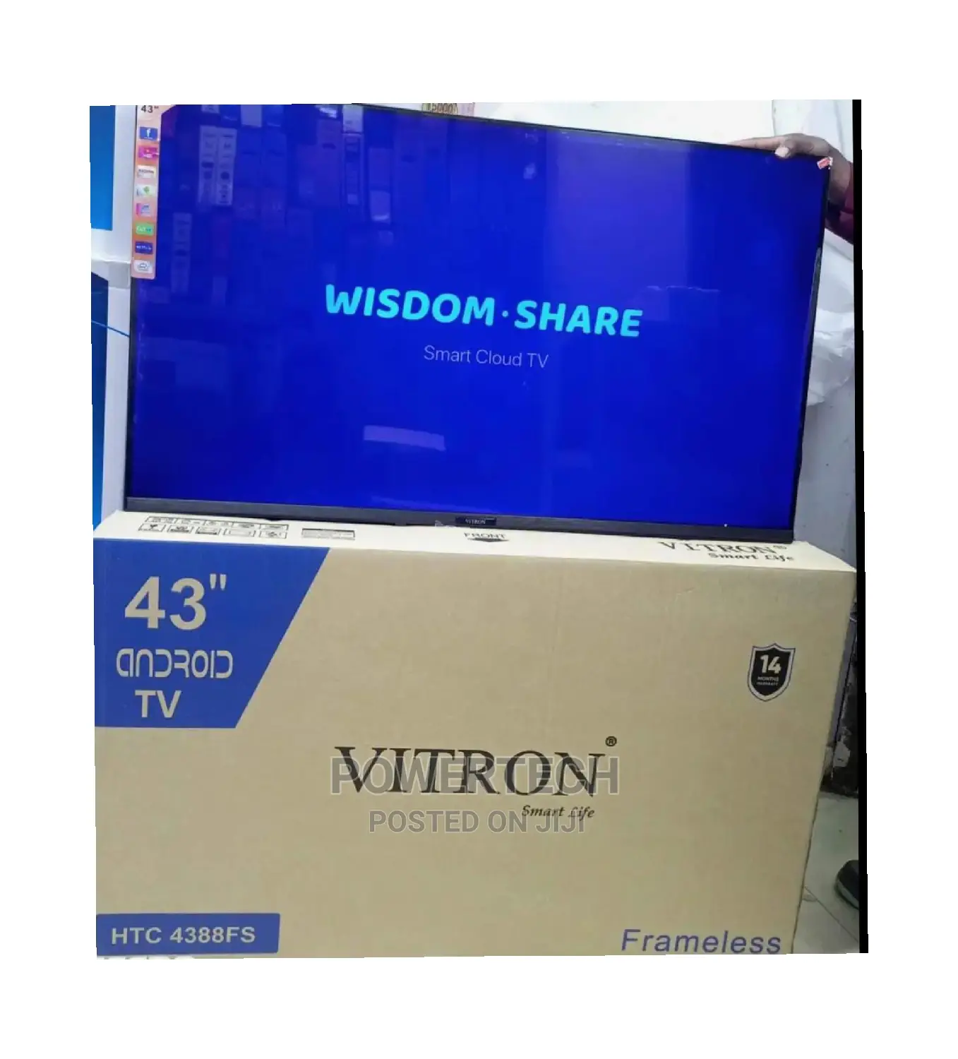 Vitron 43 Inches Smart Android Tv Frameless ^