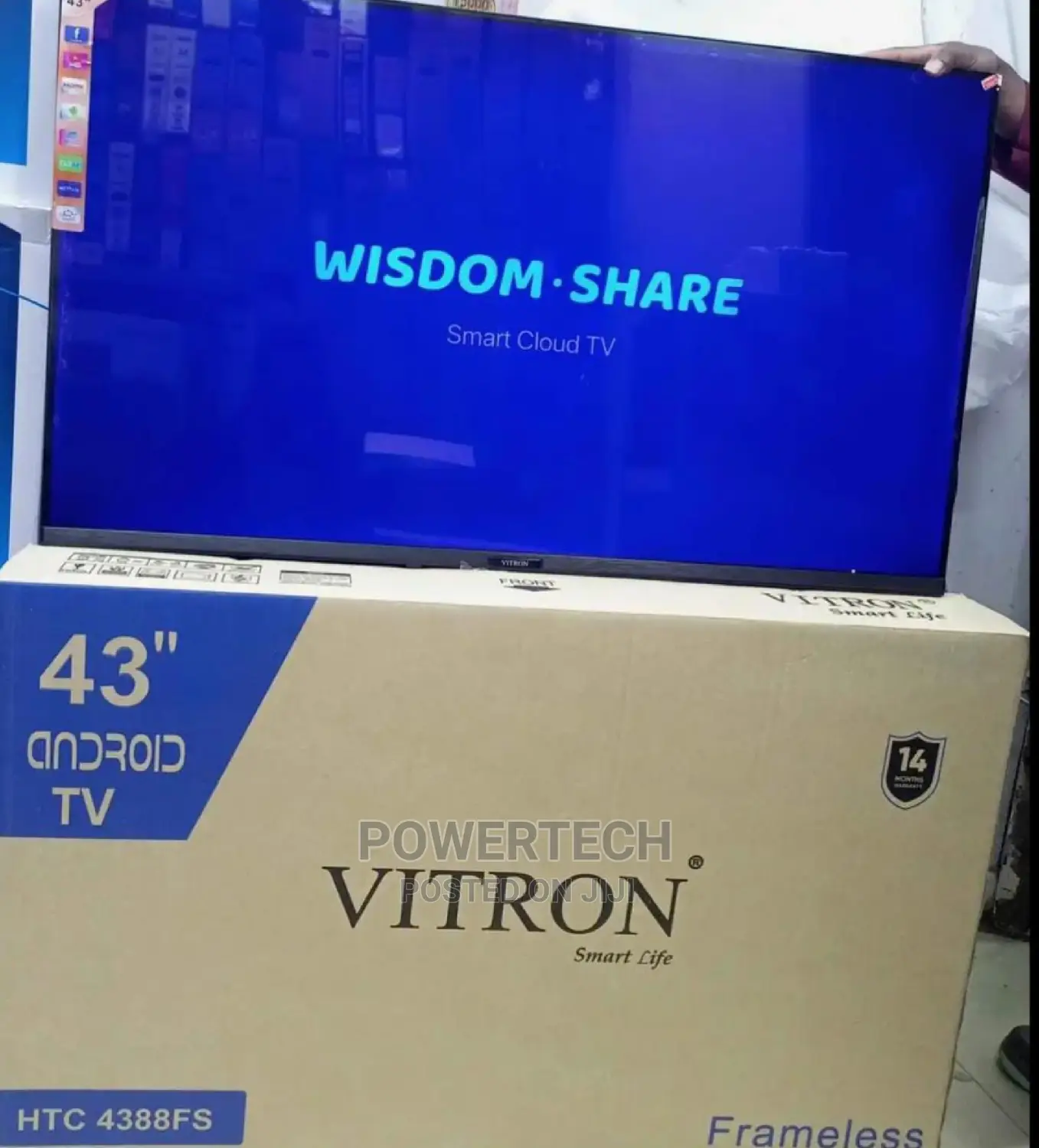 Vitron 43 Inches Smart Android Tv Frameless ^