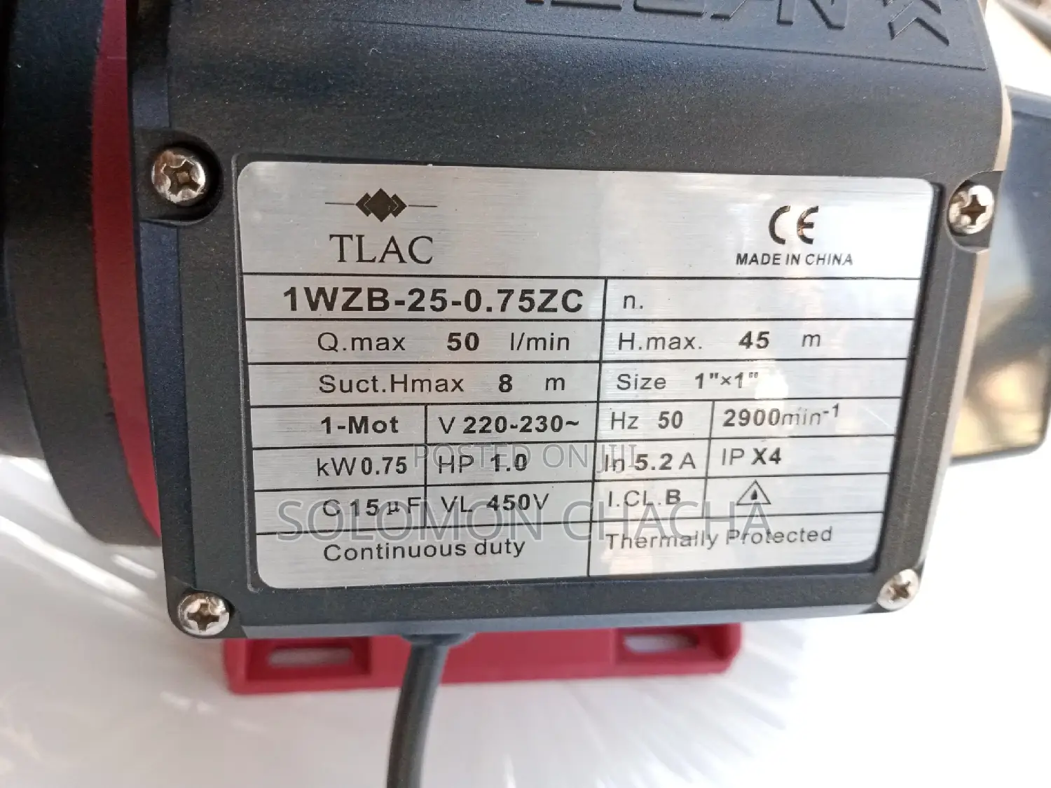 Tlac Silent 1hp 45M Booster Pump