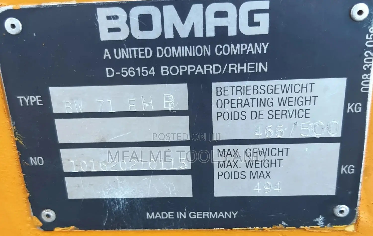 Roller - 2010 Bomag Diesel Single Drum Lister Engine - Ex-Uk
