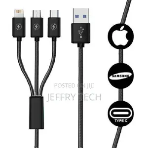 Universal 3 in 1 Multi USB Cable Fast Charger Lead for IOS,