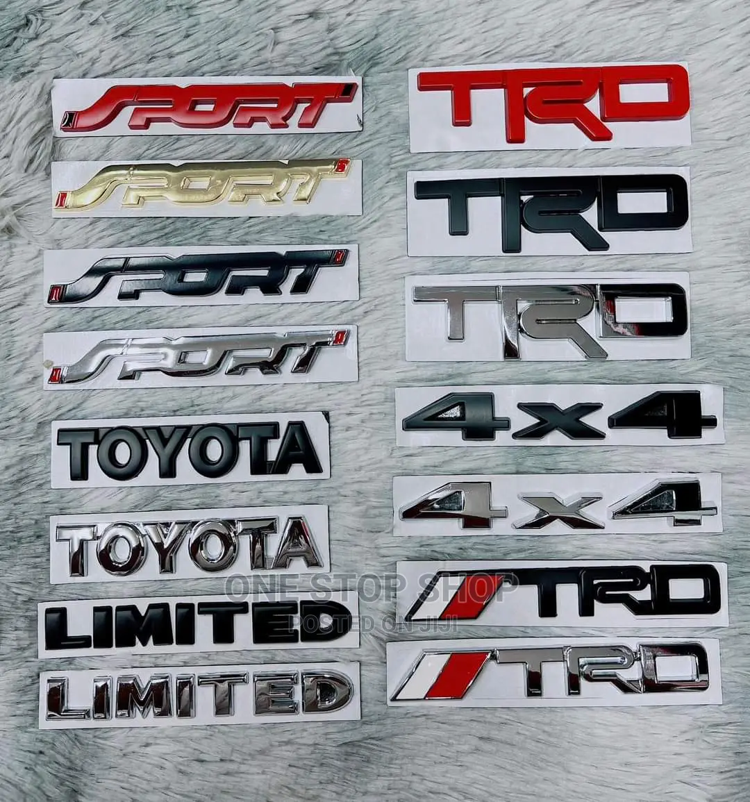 Sport,Limited,4*4,TRD,TOYOTA Badges (Different Colours)