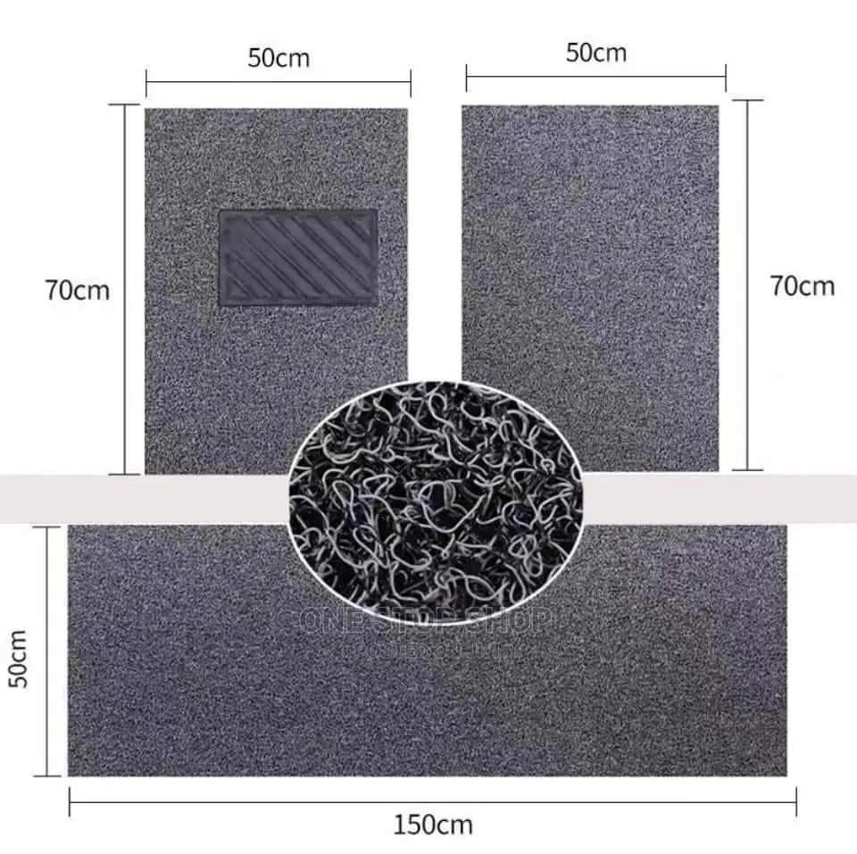 Grey Spaghetti Car Coil Mat 310*60cm (Roll)