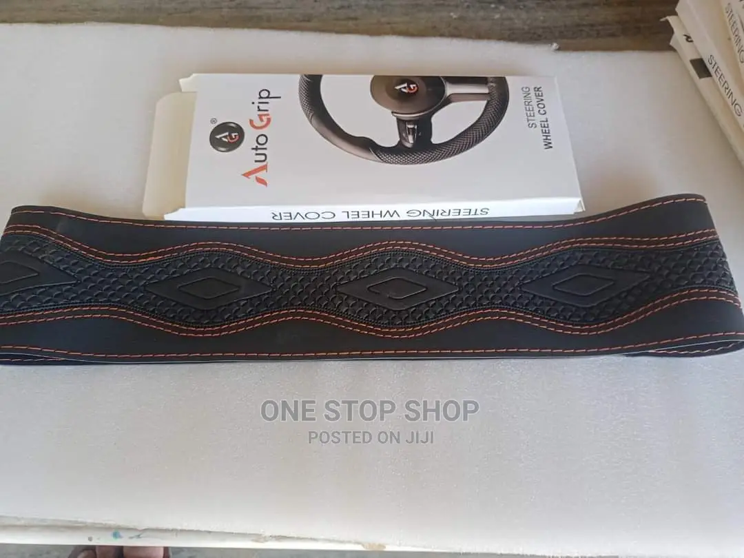 Auto Grip Leather Stitch Steering Cover( Withneedle+Thread)
