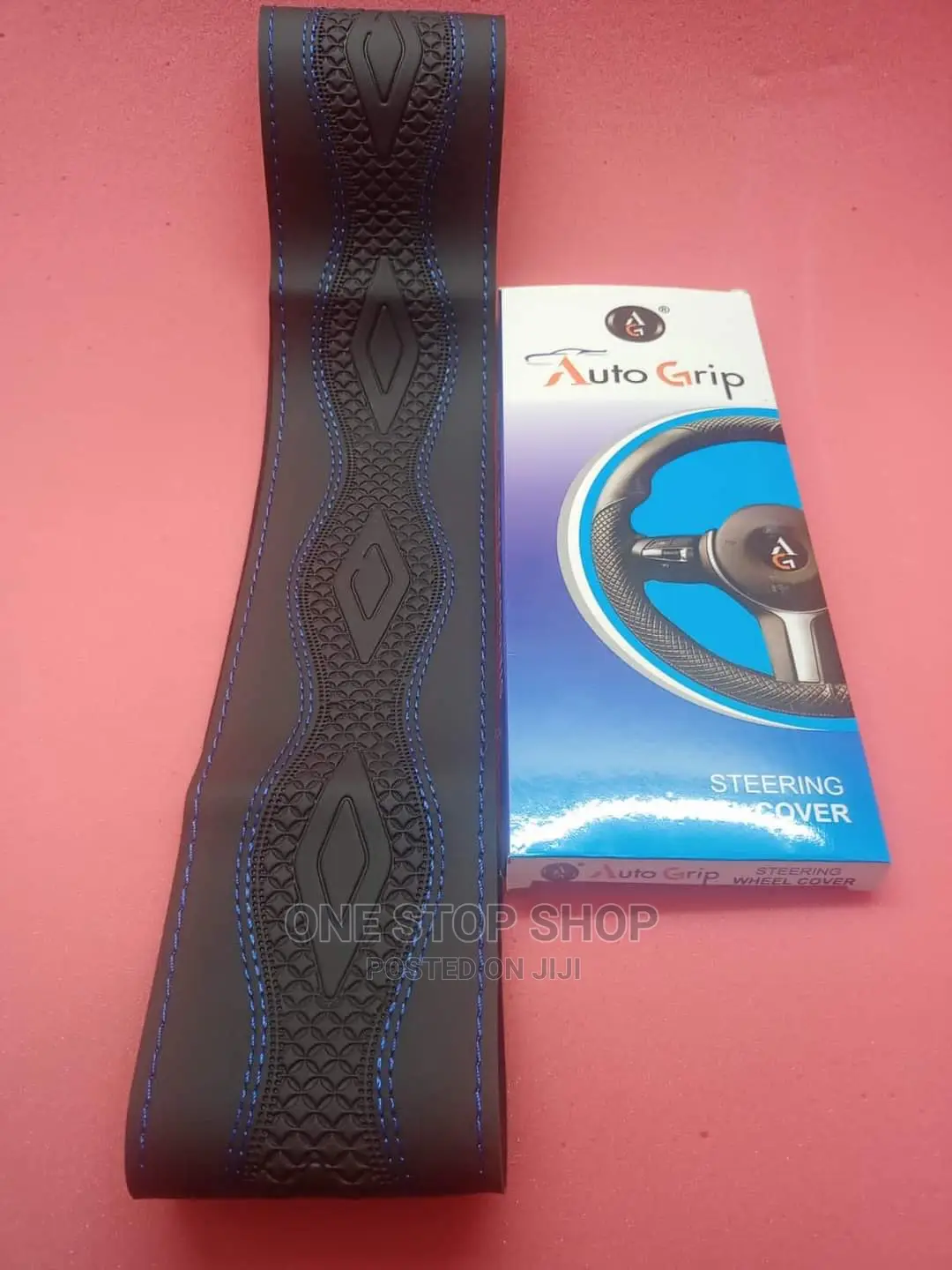 Auto Grip Leather Stitch Steering Cover( Withneedle+Thread)