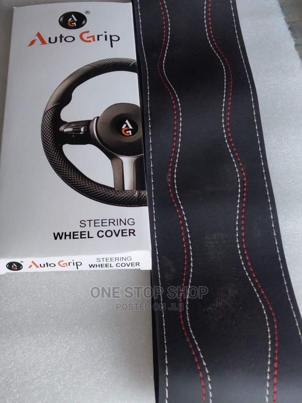 Auto Grip Leather Stitch Steering Cover( Withneedle+Thread) - thumbnail 6