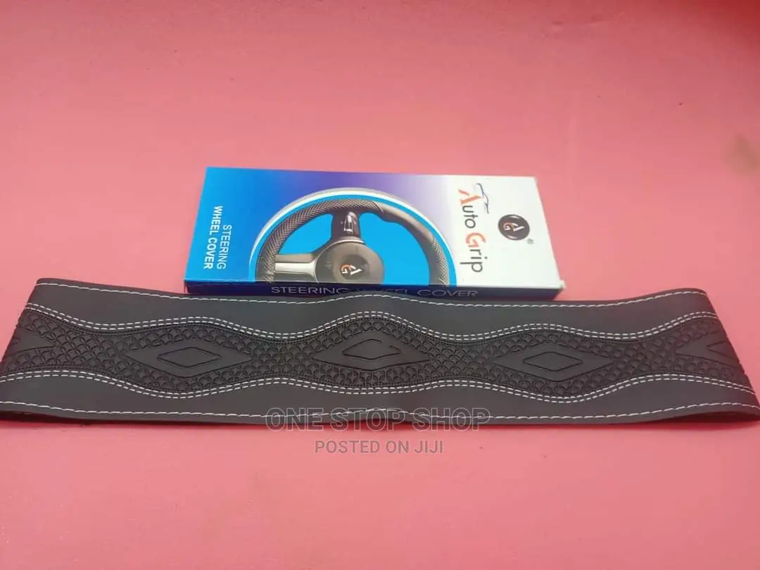 Auto Grip Leather Stitch Steering Cover( Withneedle+Thread)
