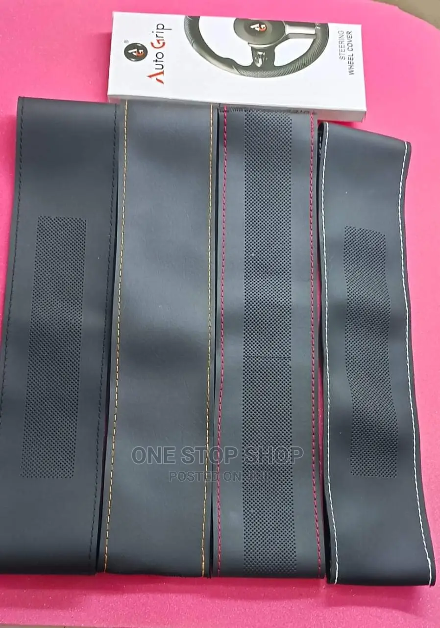 Auto Grip Leather Stitch Steering Cover( Withneedle+Thread)
