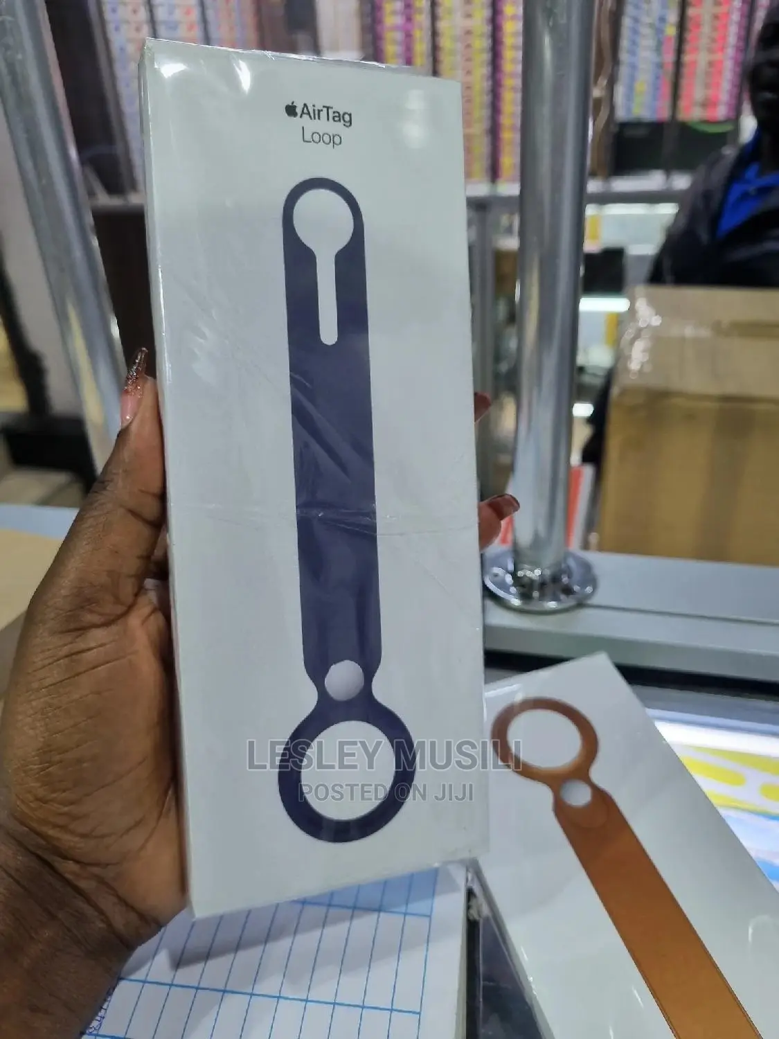 Apple Airtag Leather Loop (Blue)