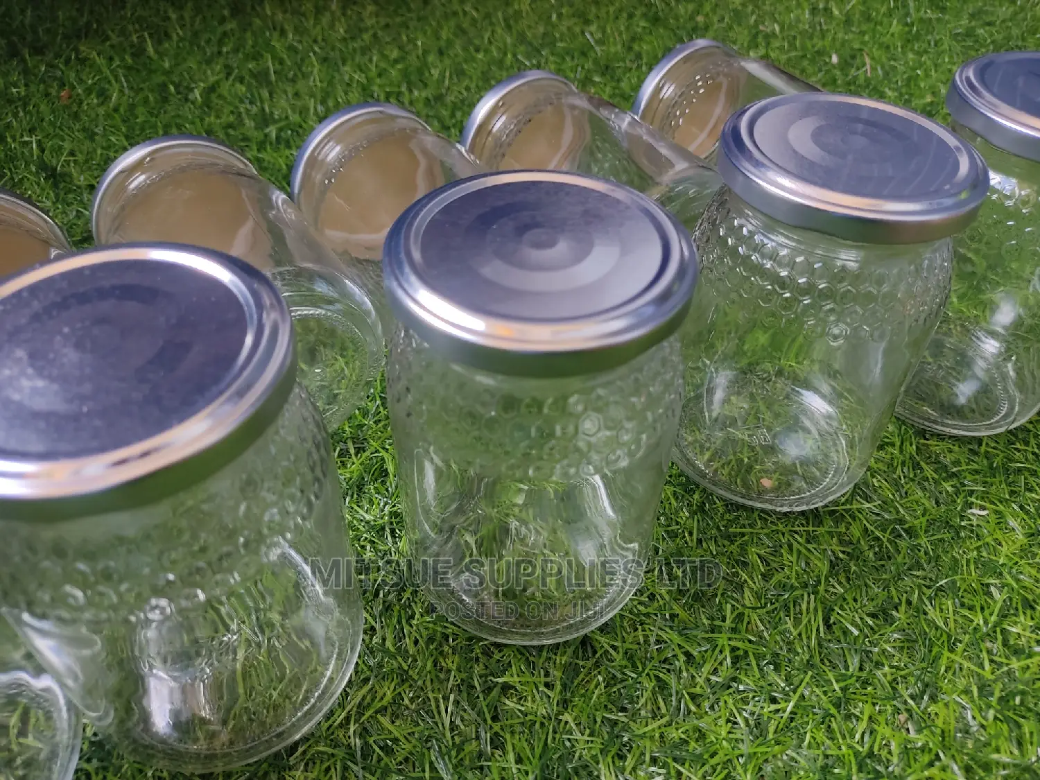 A Set of 15 Spice Jars- 380ml Woth Silver Metal Lids