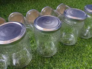 A Set of 15 Spice Jars- 380ml Woth Silver Metal Lids
