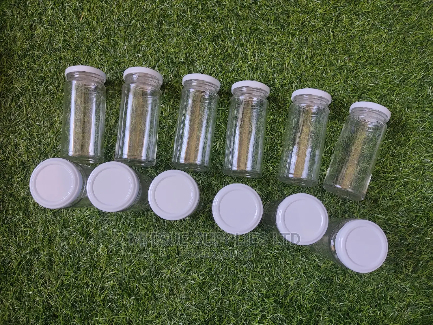 A Dozen 250ml Paragon Long Spice Jars - With White Lids
