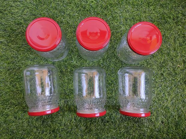 A Dozen Spice Jars 740ml -Short Round With Red Lid - main view