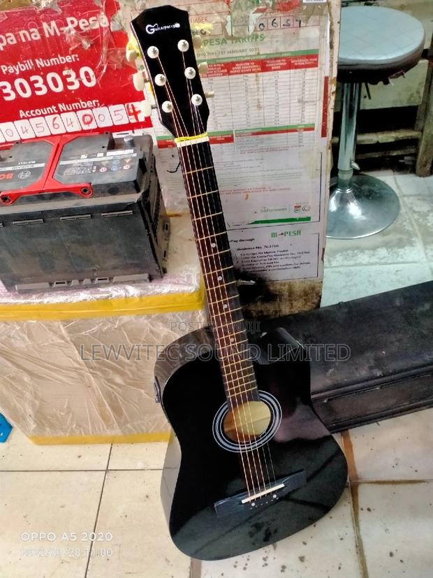 Semi Acoustic Guitar Black - main view