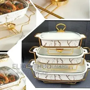3pcs Ceramic Chaffing Dishes 3.5,2.5 1.8