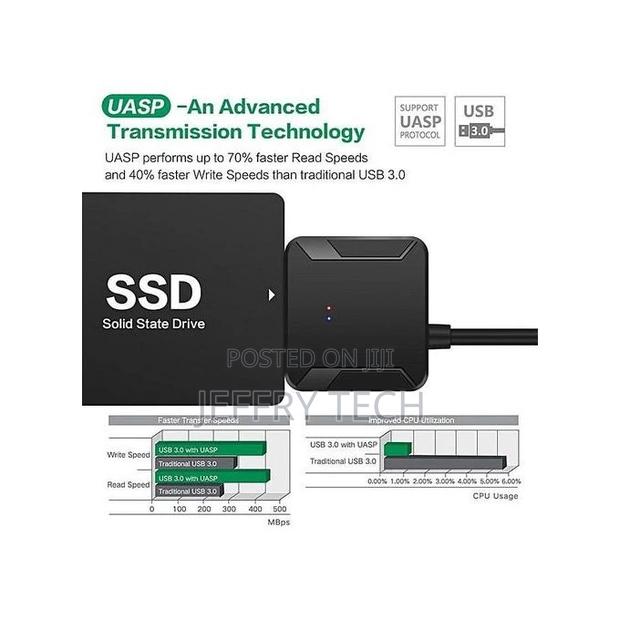 Generic HDD SATA USB 3.0 - 2.5 3.5" IDE Hard Drive Cable - thumbnail 2