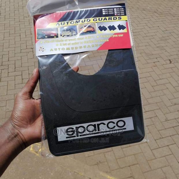 2pcs Black Rubber Sparco Branded Mudflaps